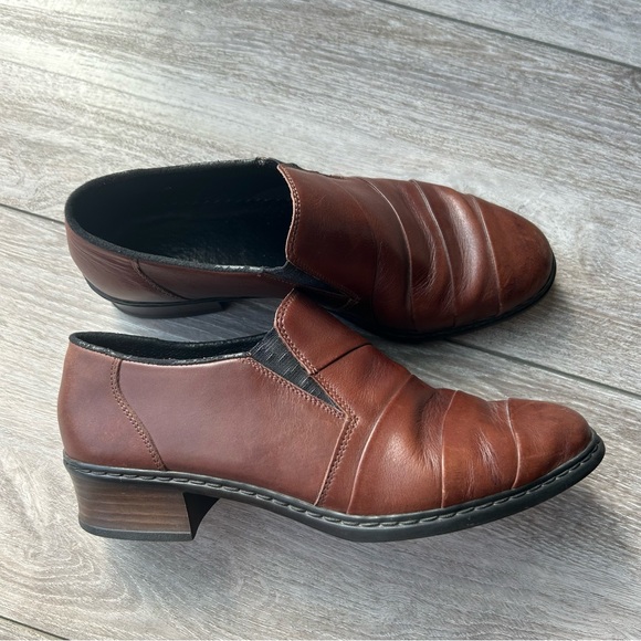 Rieker Anti Stress Brown Comfort Slip On Loafer - Picture 2 of 13